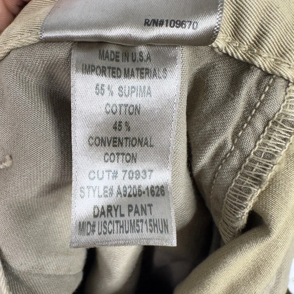 AGOLDE Daryl Pants Women 31 Brown Khaki Wide Leg Palazzo Utility Boho Minimalist - Picture 6 of 6